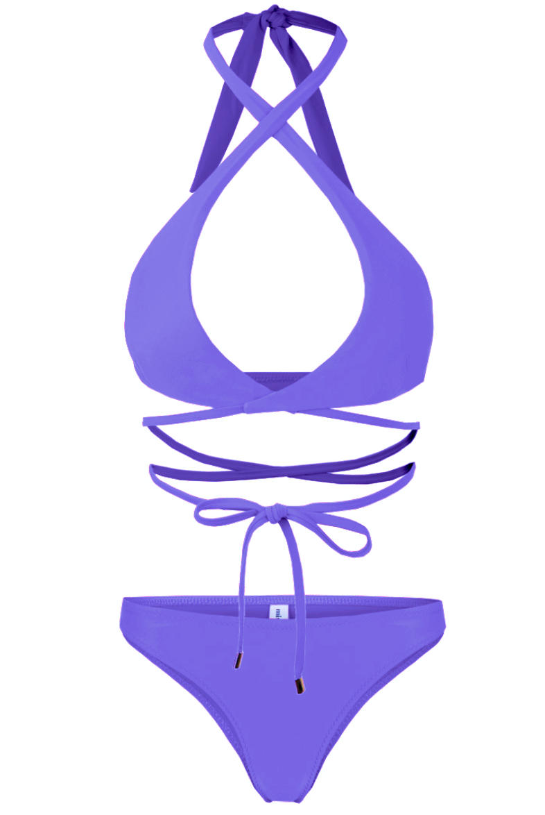               Errin two-piece swimsuit, purple
