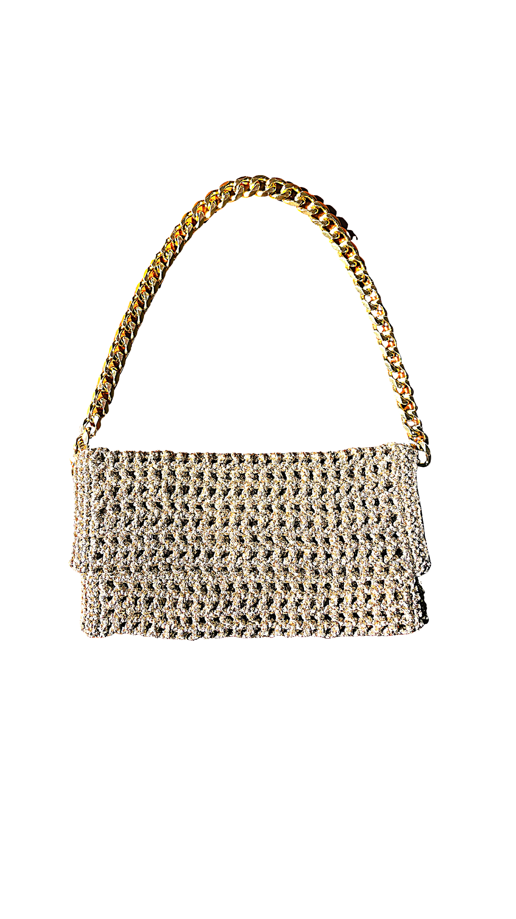                                             Nata Chain Bag, Gold