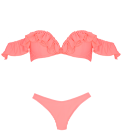        Loren two-piece swimsuit, Neon Coral