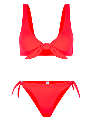      Tina two-piece swimsuit, neon red
