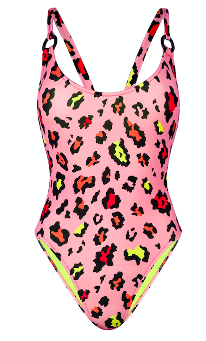                             Billie Swimsuit, Pink Leopard
