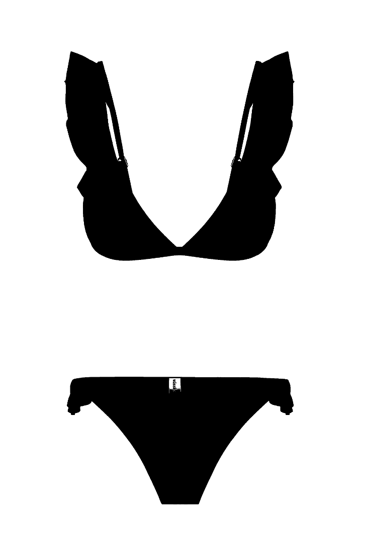                                       Arielle two-piece swimsuit, black