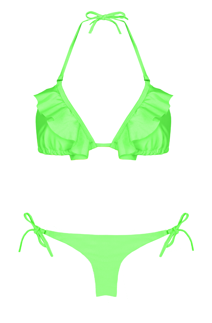                            Loretta two-piece swimsuit, neon green