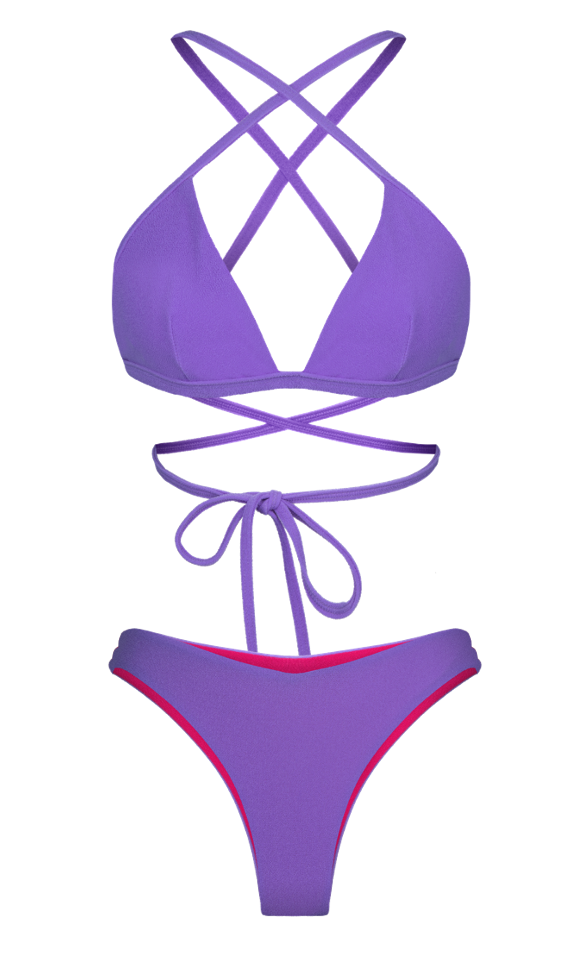               Carla two-piece swimsuit, lilac