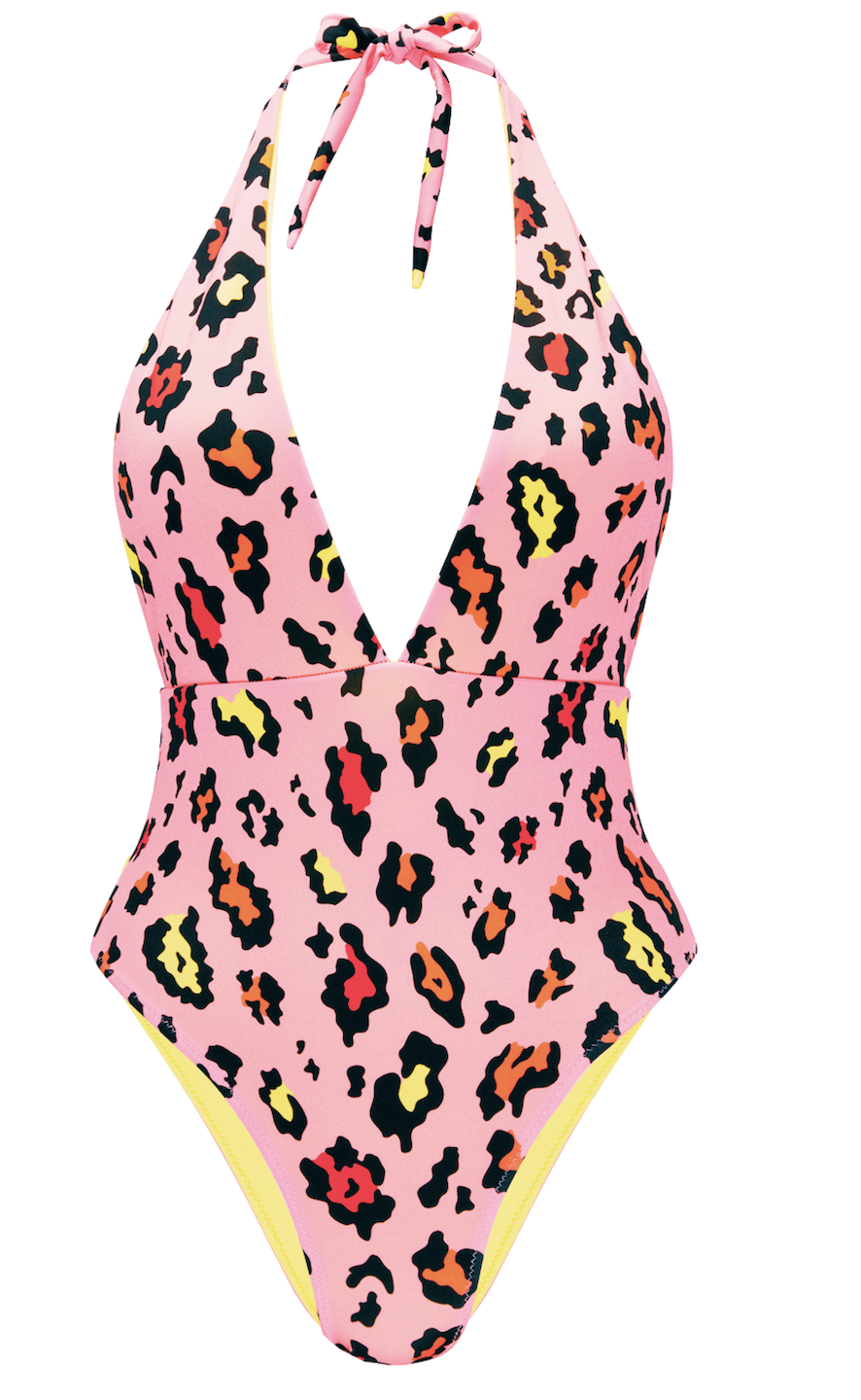                             Vera Swimsuit, Pink Leopard