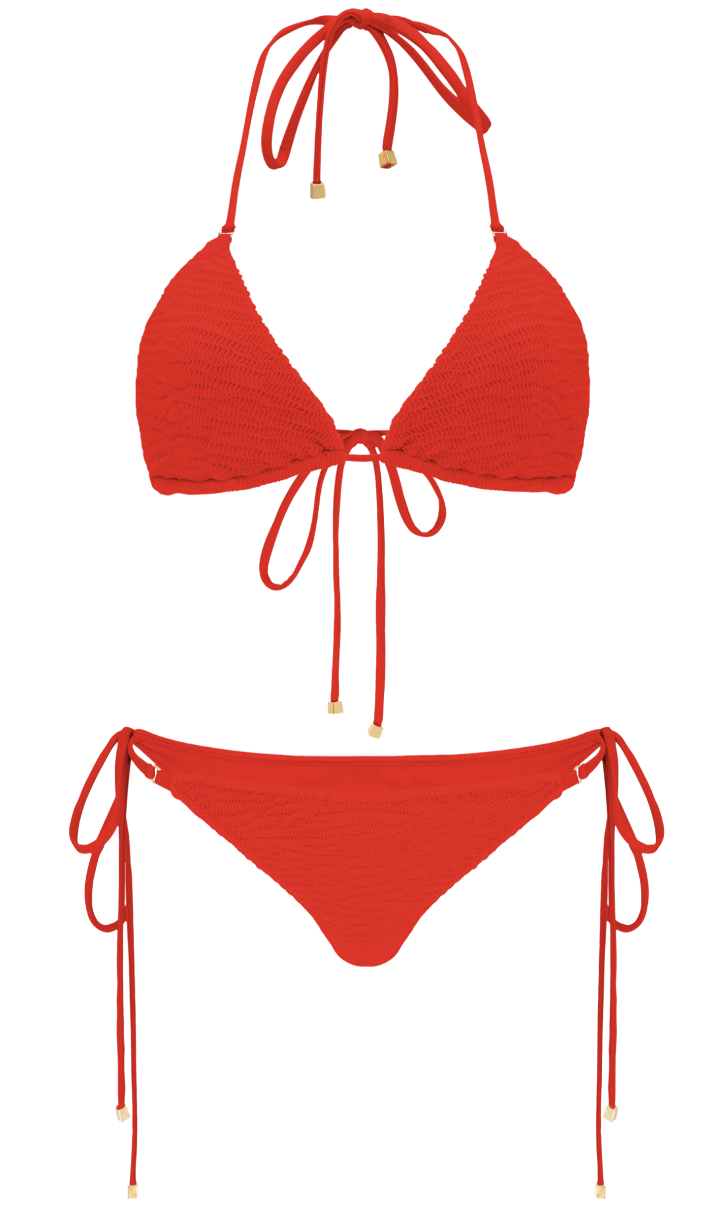                                  Laura two-piece swimsuit, red