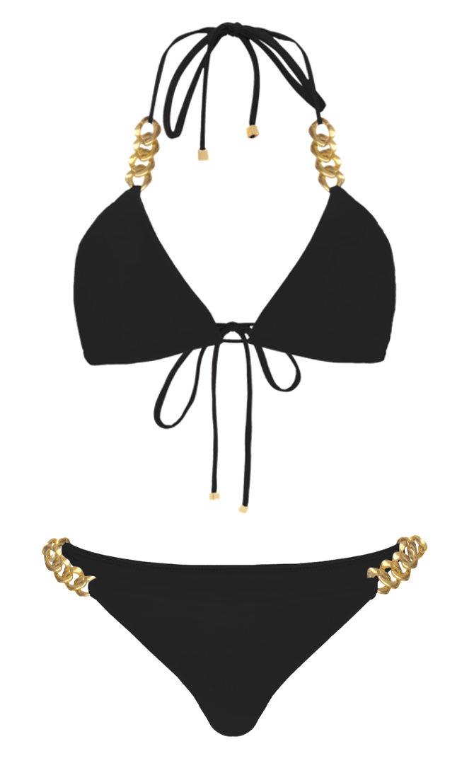                                Lena two-piece swimsuit, black