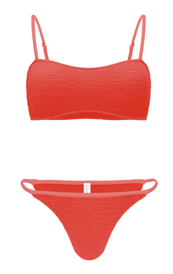                            Connie two-piece swimsuit, red