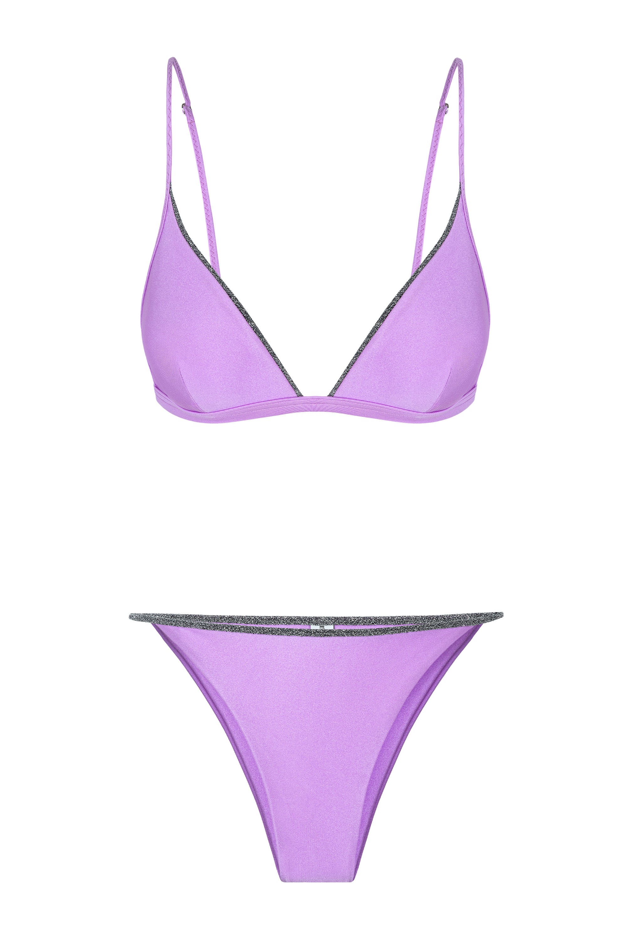               Vera two-piece swimsuit, lilac/silver
