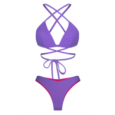                                 Carla two-piece swimsuit, lilac