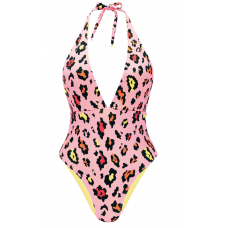                                 Vera Swimsuit, Pink Leopard
