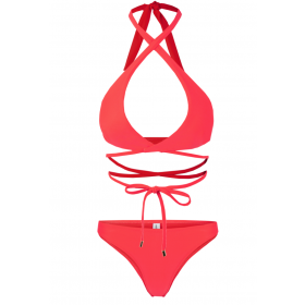              Errin two-piece swimsuit, red